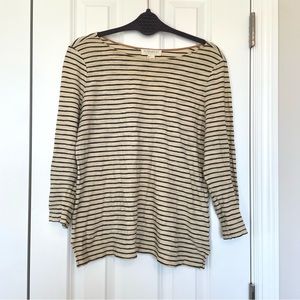 Striped 3/4 Sleeve Tee